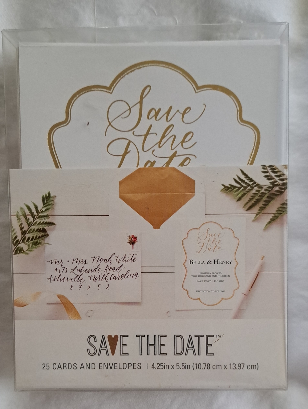 Blank White Notecard Pack with Clear Plastic Sleeve